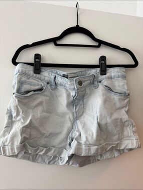 Massimo Light Blue Denim Shorts - Casual Rolled Hem